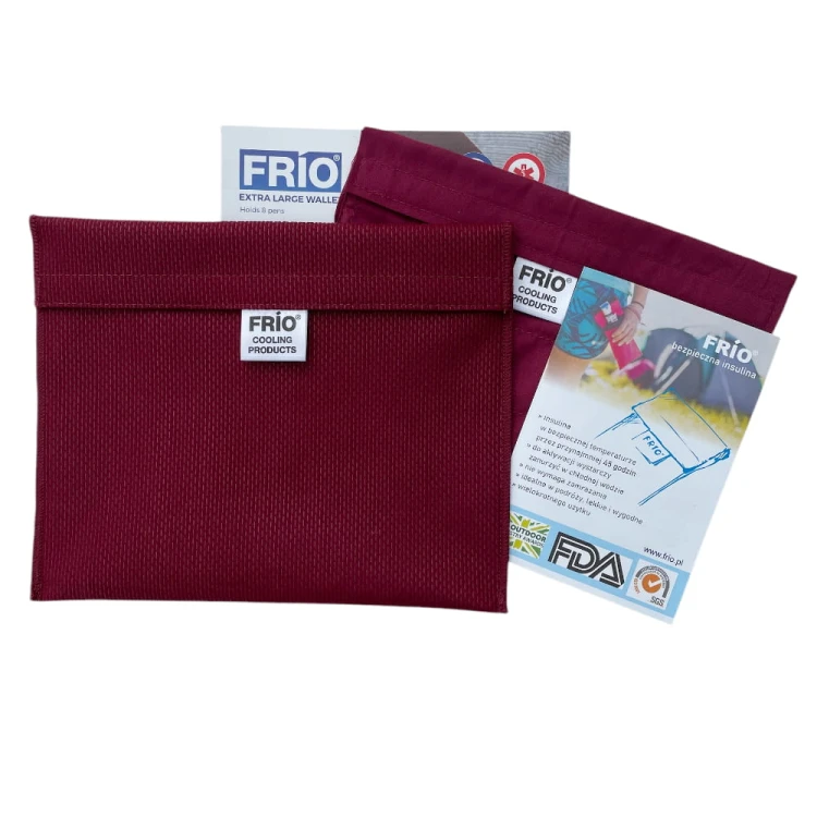 największe etui Frio bordowe